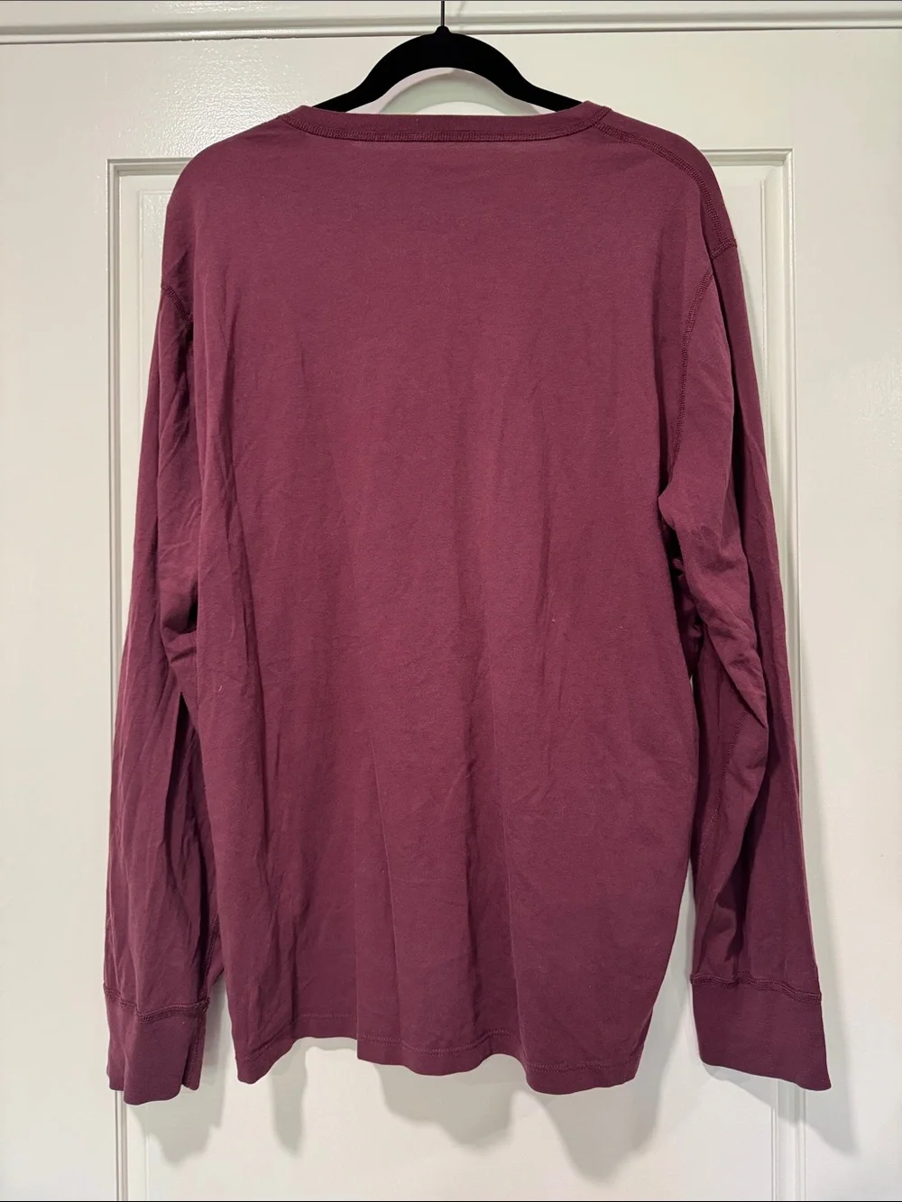 J. Crew Long-Sleeve Henley in Mauve Plum